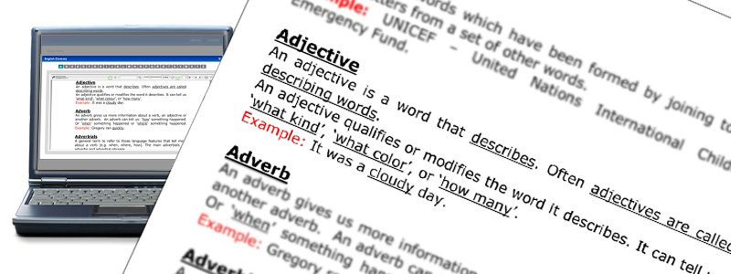 Future School English Glossary